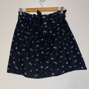 American Eagle floral paper bag skirt